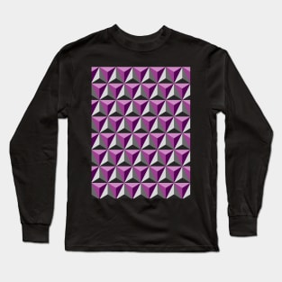 geometric Triangles Pattern Long Sleeve T-Shirt